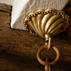 Shell Ceiling Rose, Lacquered Brass