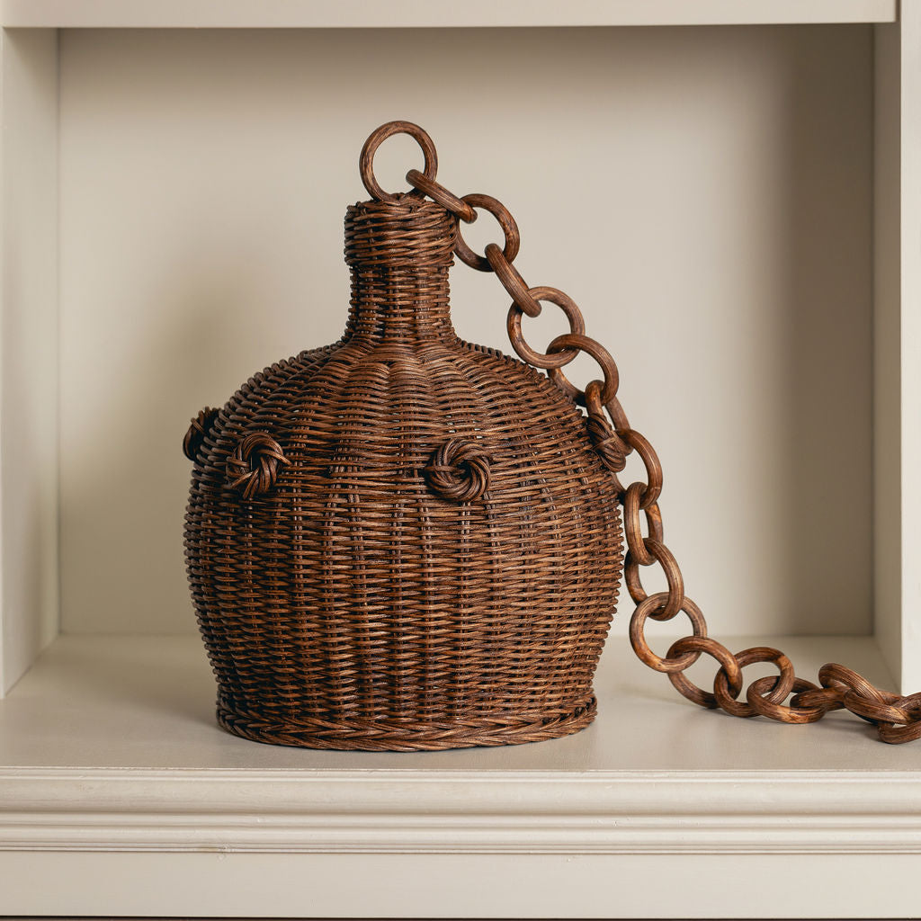 Heather Rattan Pendant Shade, Small stil