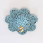 Mandala-ceiling-rose-dix-blue-with-fixture