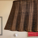 Matilda Rattan Pendant Shade, Small lifestyle close up two