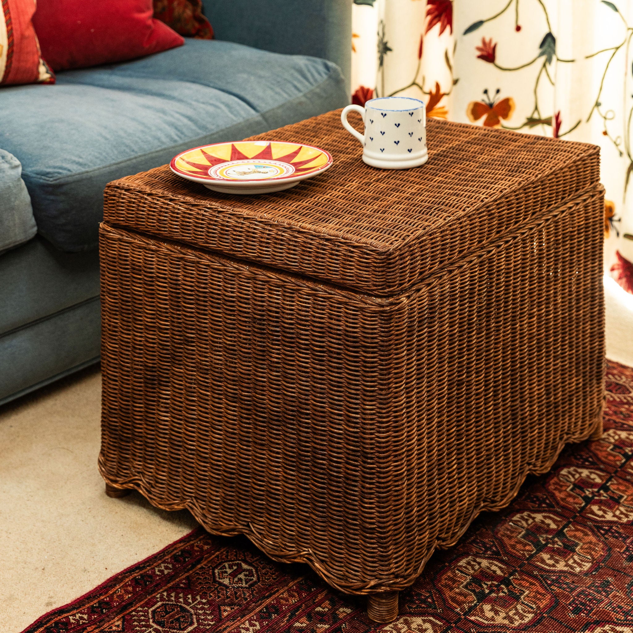 Mimi-scalloped-ottoman-teak-with-sofa