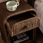 Phoenix-side-table-teak-lifestyle-open-drawer