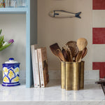 Poppy-brass-utensil-holder-vase-with-utensils