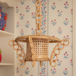 Retro Rattan Pendant Shade Small Close up