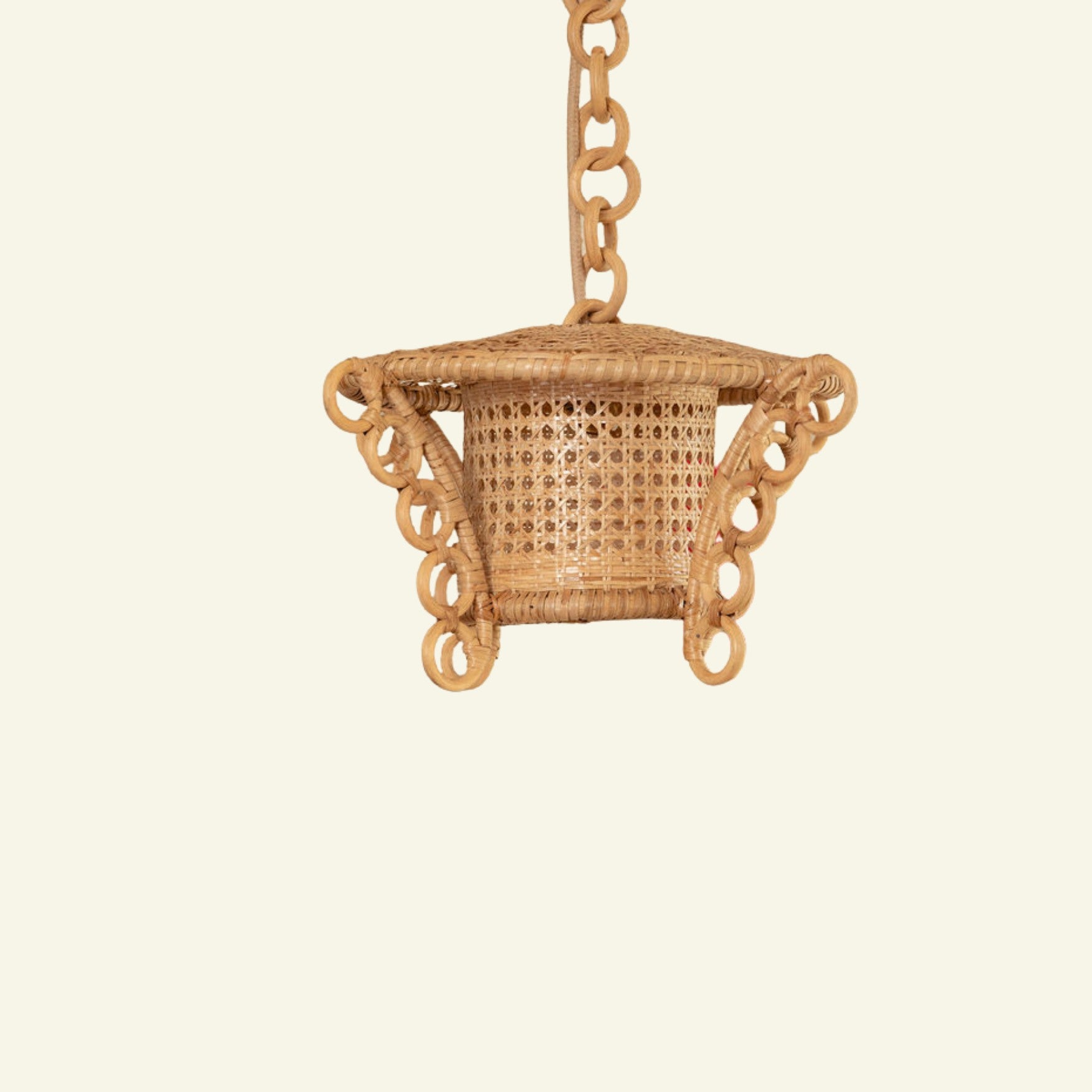 Retro Rattan Pendant Shade Small
