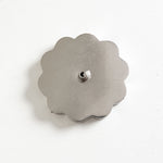 Scallop-ceiling-rose-Chrome-brass-with-hook