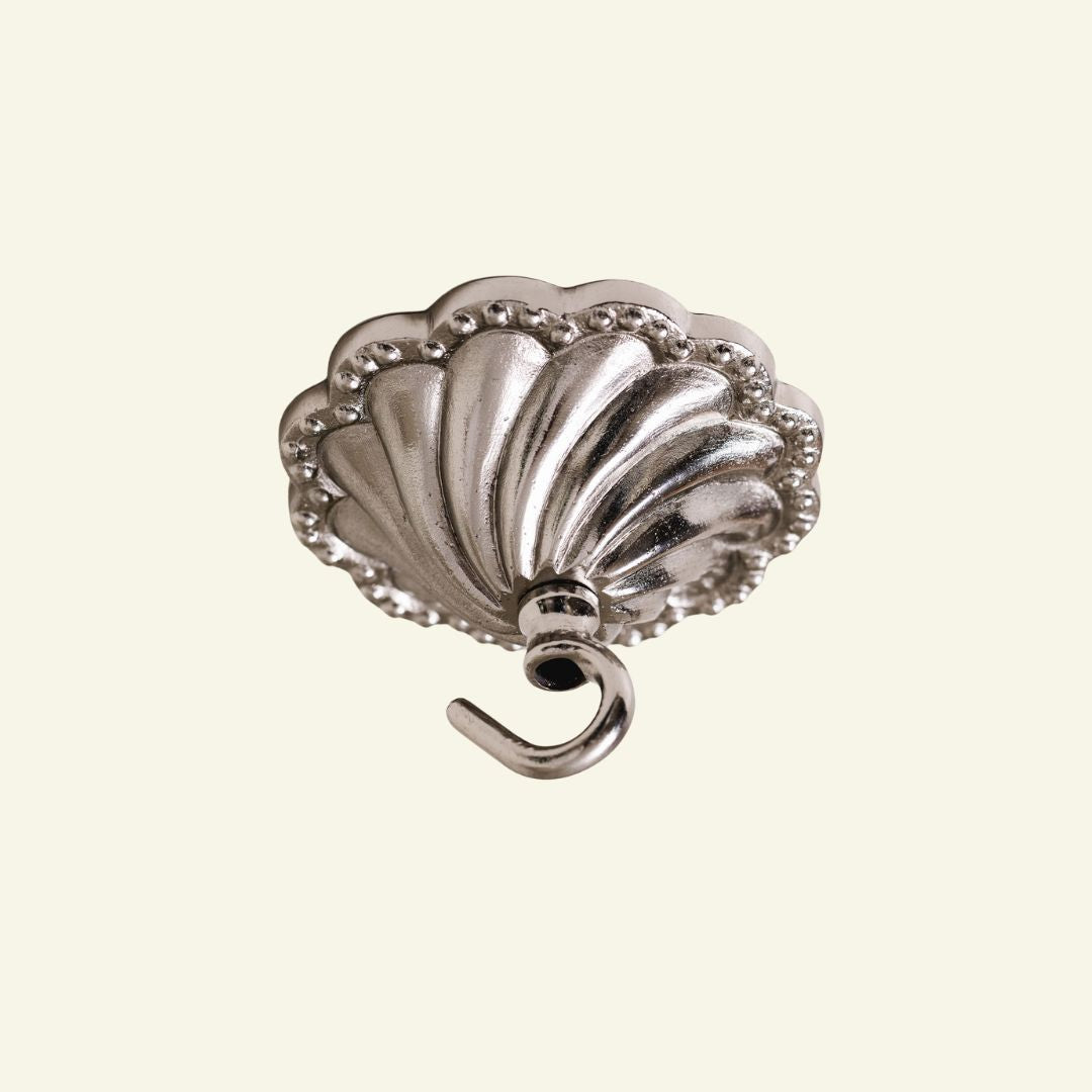Shell-brass-ceiling-rose-chrome