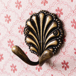 Shell-brass-hook-double-antique-side-image