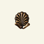Shell-brass-hook-double-antique