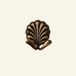 Shell-brass-hook-double-antique