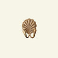 Shell-double-hook-aged-brass