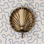 Shell-wall-sconce-single-antique-with-a-candle