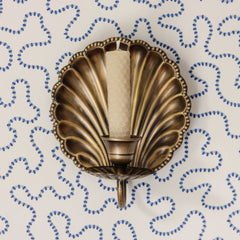 Shell-wall-sconce-single-antique-with-a-candle