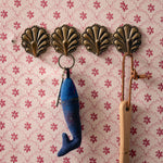 Shell Coat Hooks, Aged Brass lifestyle