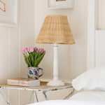 WAVE-LAMPSHADE-MEDIUM-ON-A-SIDETABLE-WITH-VASE