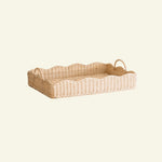 Natural scalloped tray