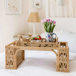 Rattan ivy breakfast tray 