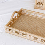 ivy rattan serving tray
