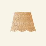 Rattan mimi scalloped Lampshade medium